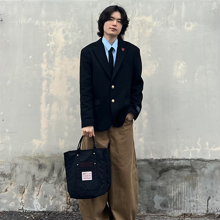 [@min_rex97] MARCE  Nylon Tote Bag (Black) | Karim Rashid