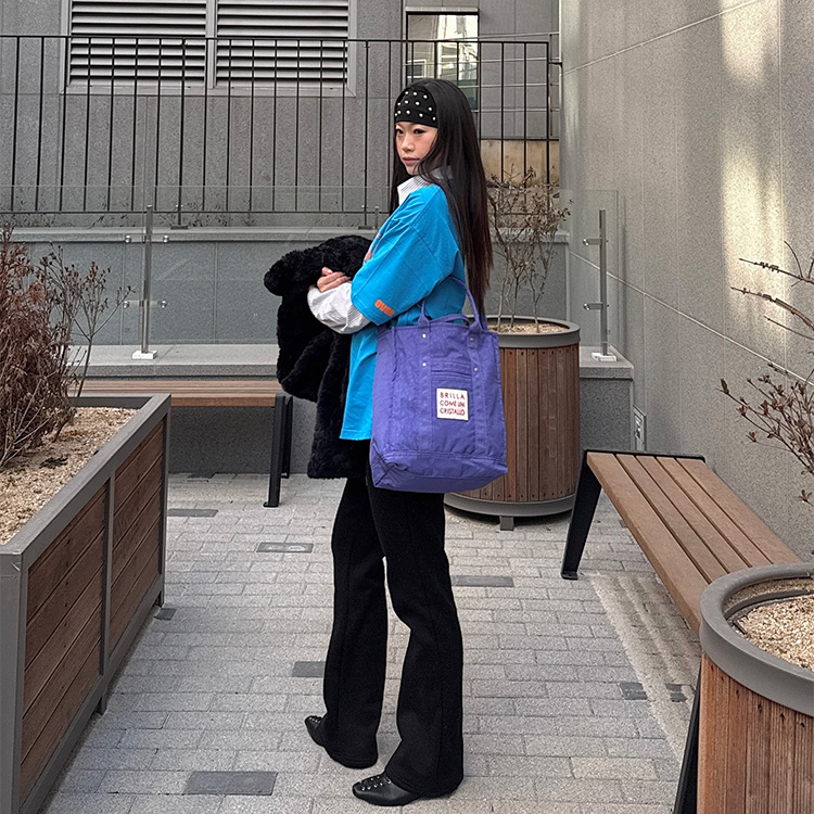 [@_sills_in_style_] MARCE  Nylon Tote Bag (Violet) | Karim Rashid