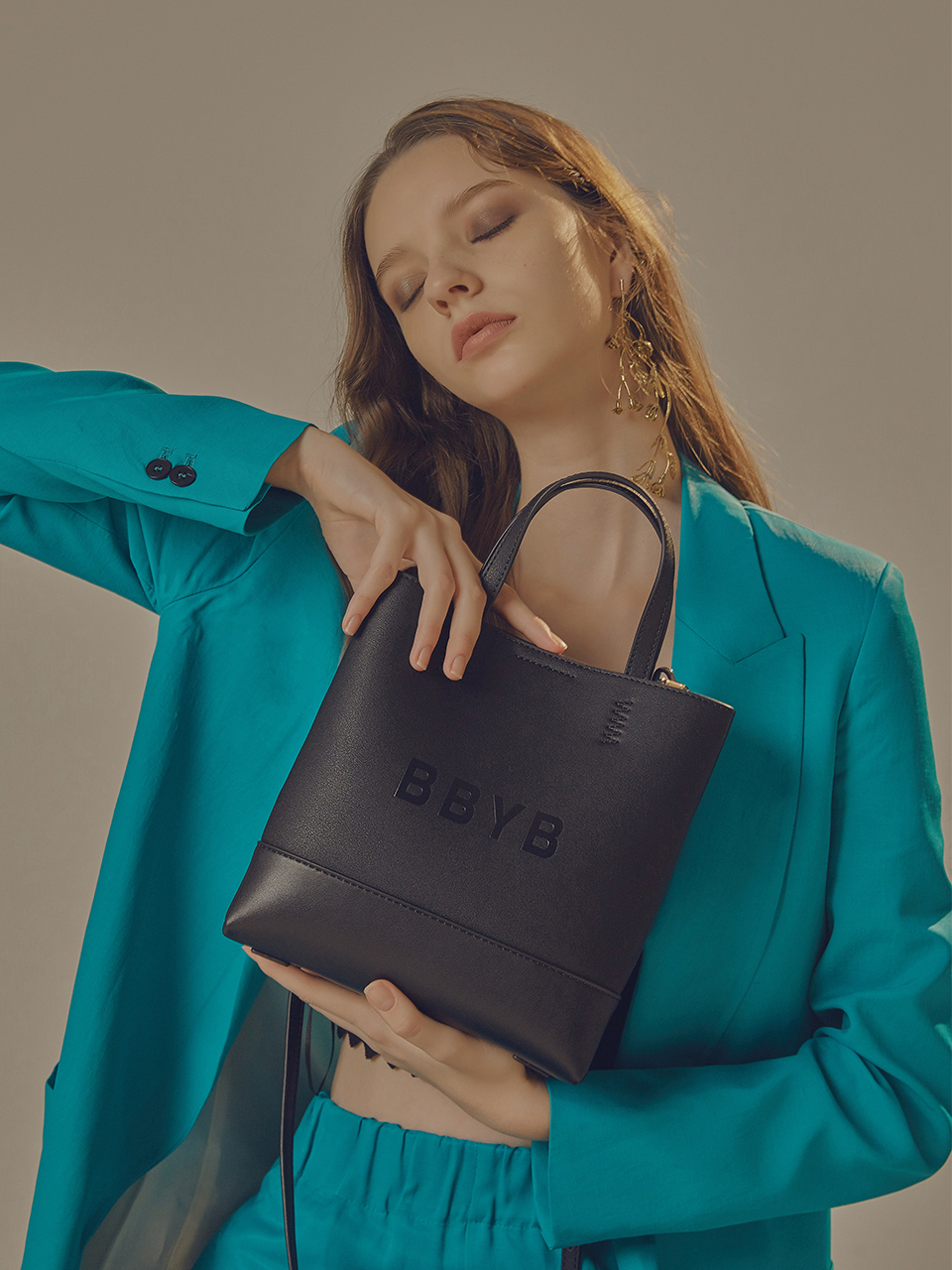 BRUNI Small Tote Bag (Jade Black)