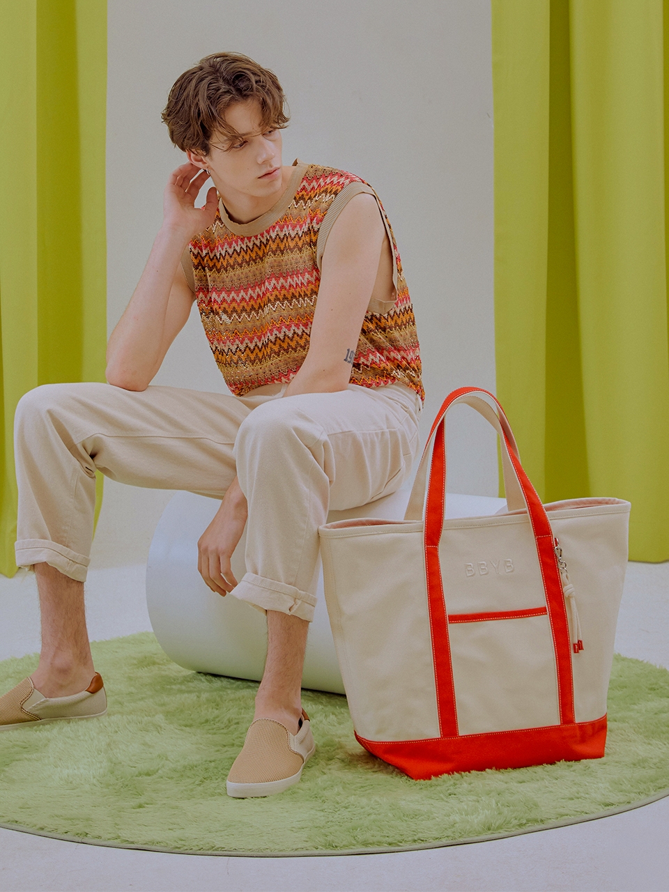 [리퍼브] Tropical Market Bag (Extra-large) Red