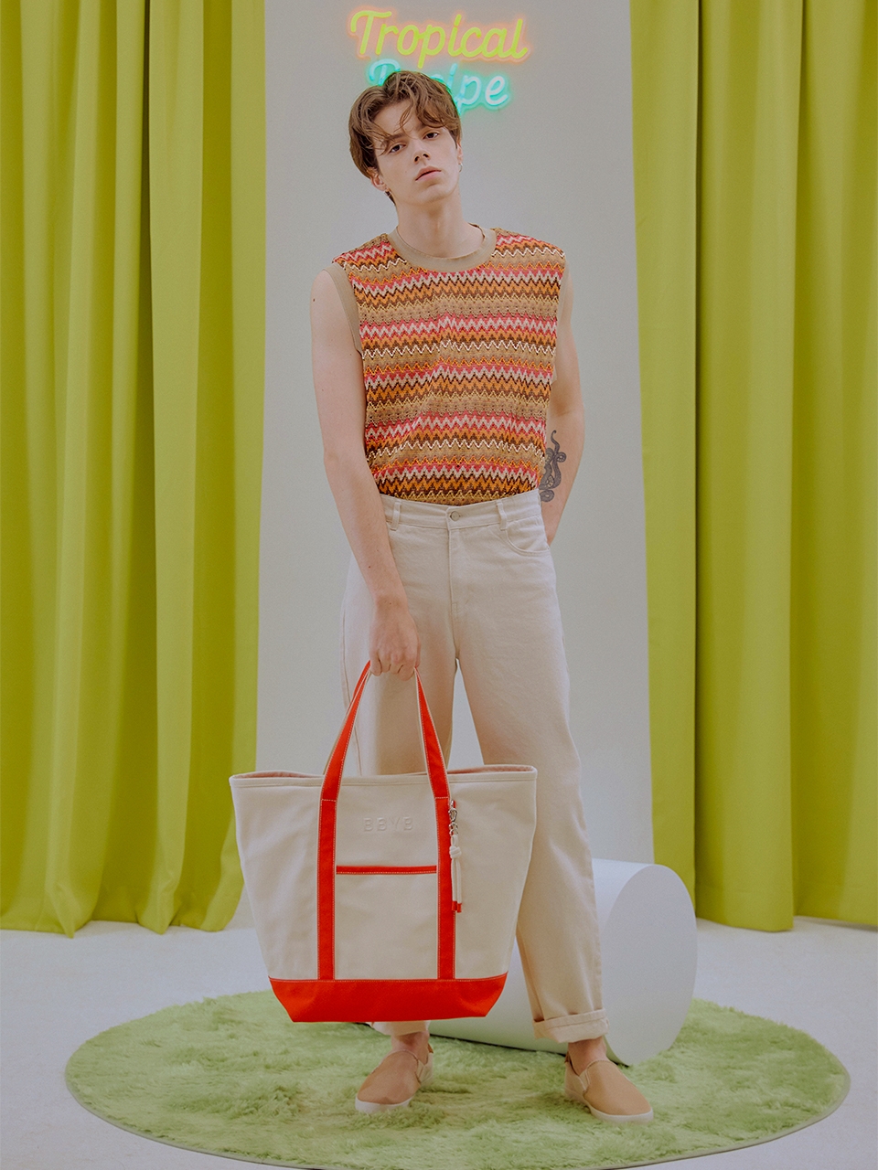 [리퍼브] Tropical Market Bag (Extra-large) Red