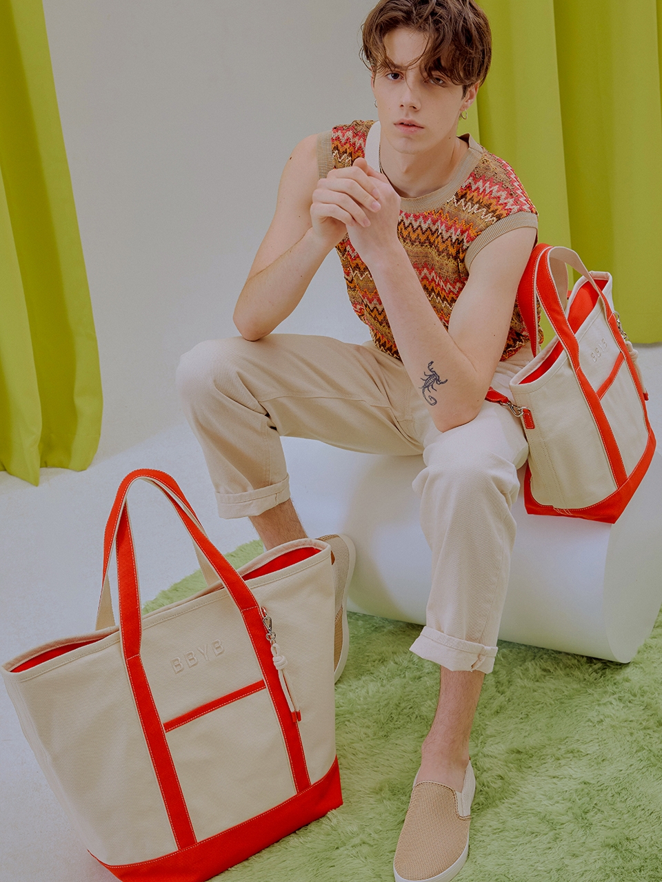 [리퍼브] Tropical Market Bag (Extra-large) Red