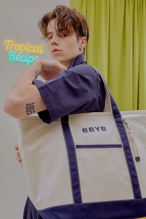 [리퍼브] Tropical Market Bag (Extra-large) Navy