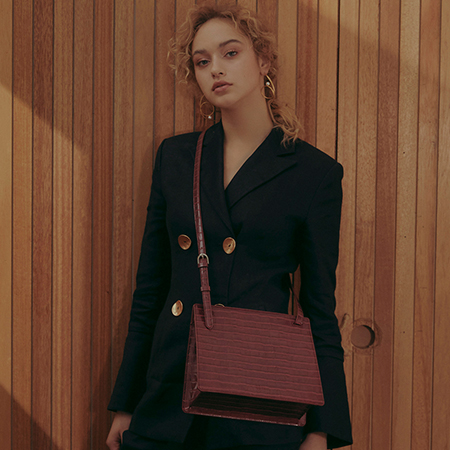 Croc Dahlia (M) Bag (Tawny Port Wine)
