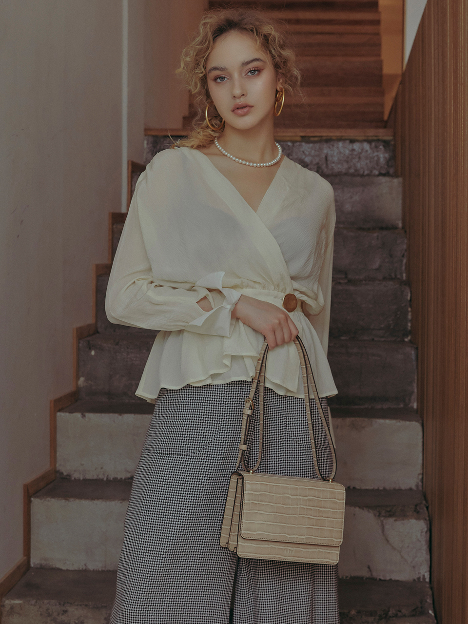 Croc Heather Bag (Hazelnut)