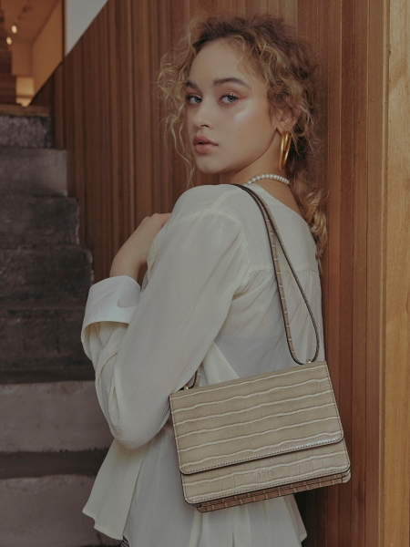 Croc Heather Bag (Hazelnut)