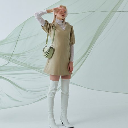 Atti Saddle Cross Bag (Muted Lime)