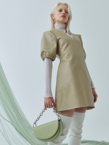 Atti Saddle Cross Bag (Muted Lime)