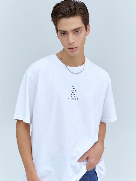 [BBYB X 권신홍] Unisex Old Boy Over-fit T-shirt (White)