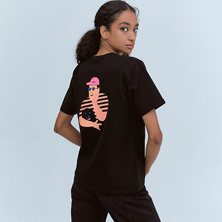 [BBYB X 권신홍] Unisex Old Boy Over-fit T-shirt (Black)