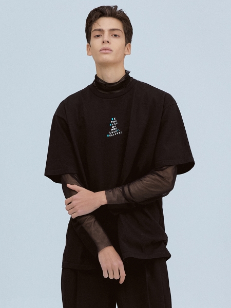 [BBYB X 권신홍] Unisex Old Boy Over-fit T-shirt (Black)