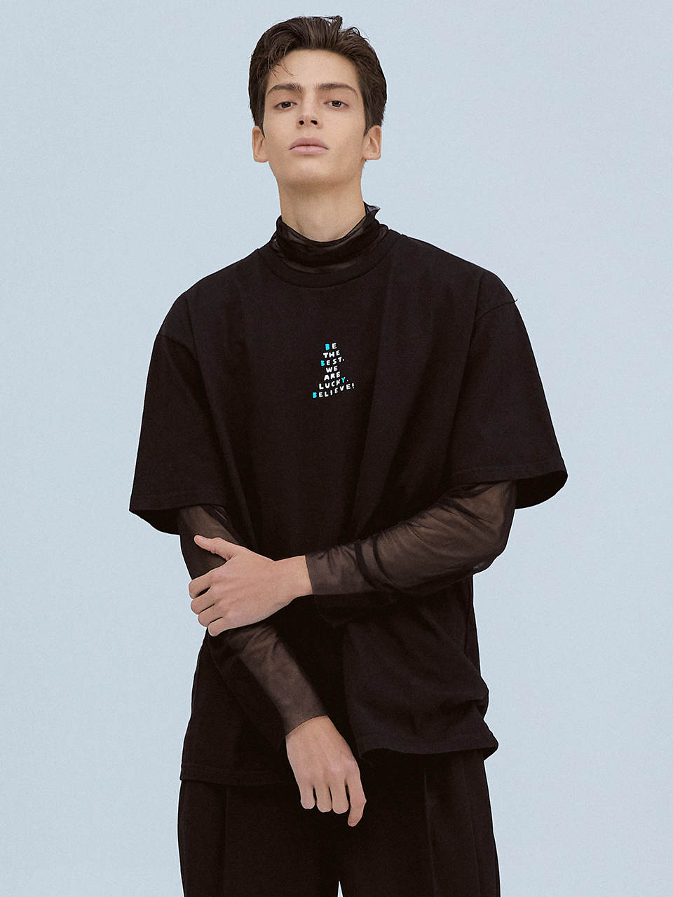 [BBYB X 권신홍] Unisex Old Boy Over-fit T-shirt (Black)