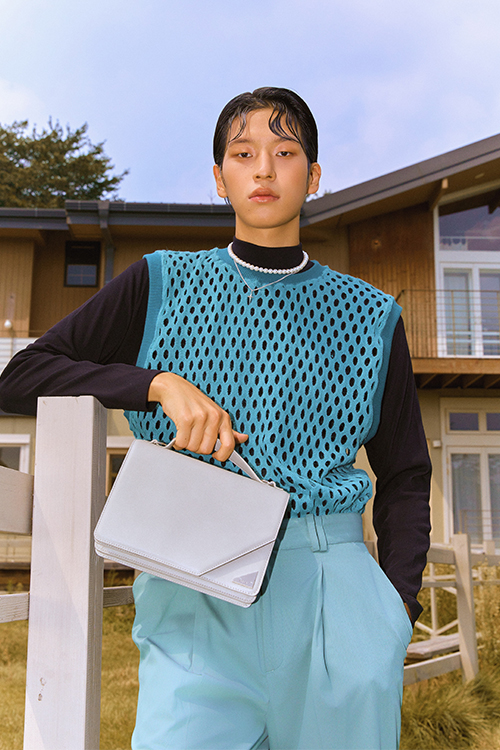 [리퍼브] Mago Unisex Satchel Cross Bag (Dove Grey)