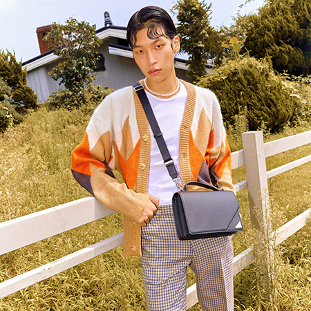Mago Unisex Satchel Cross Bag (Jade Black) | 비비와이비
