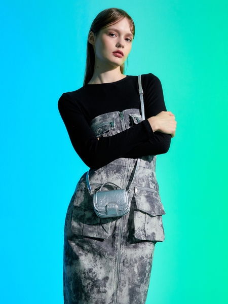 BEI Saddle Micro Mini Bag (Silver)