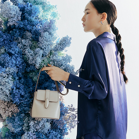 Ecor Mini Cross Bucket Bag (Ivory)