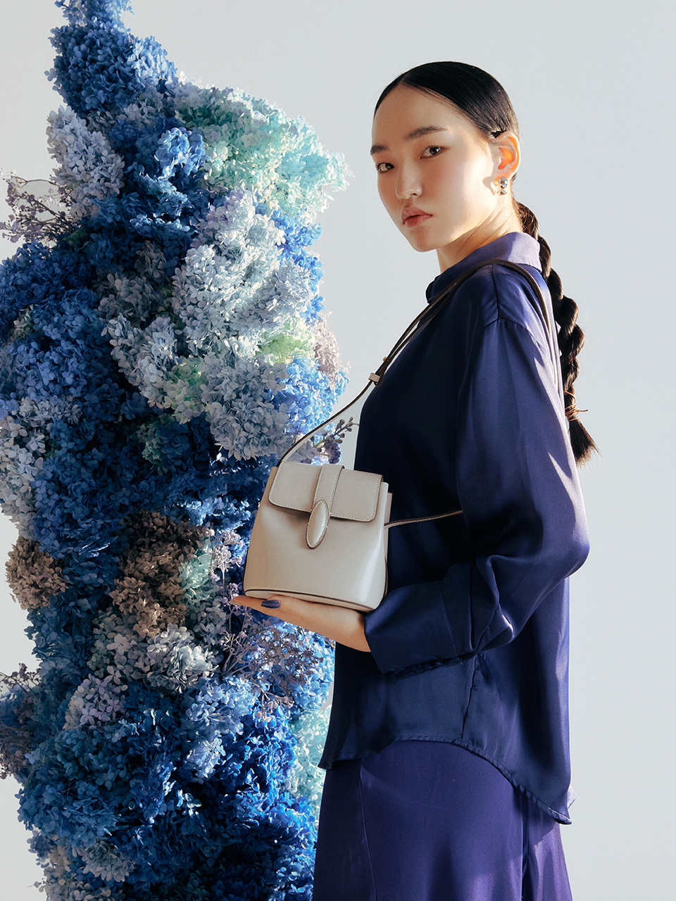 Ecor Mini Cross Bucket Bag (Ivory)