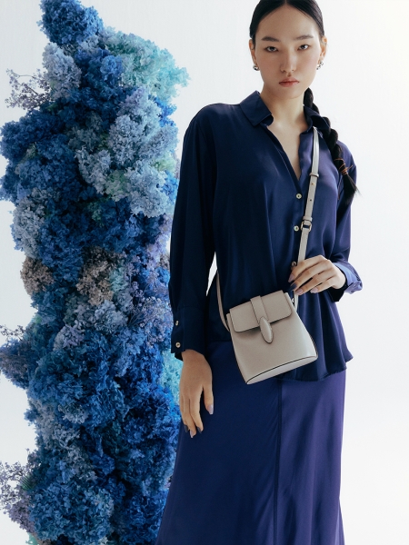 Ecor Mini Cross Bucket Bag (Ivory)