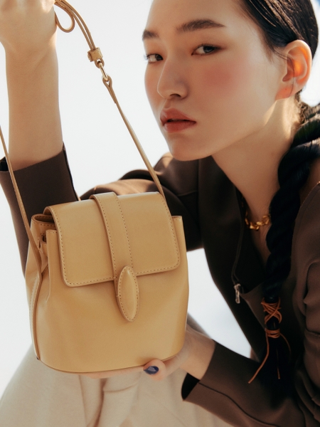 Ecor Mini Cross Bucket Bag (Mustard)