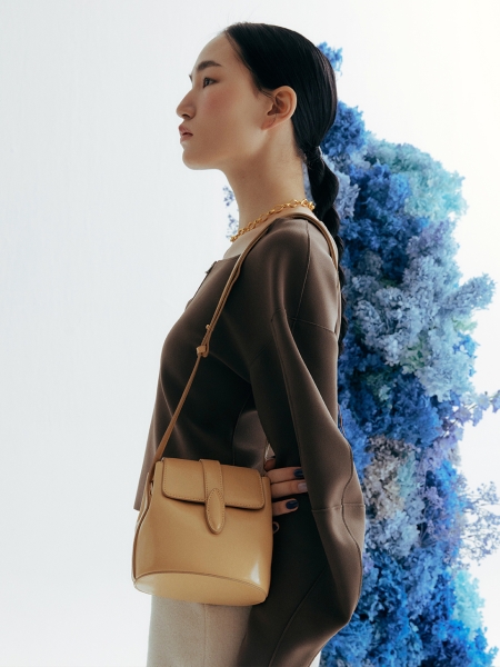 Ecor Mini Cross Bucket Bag (Mustard)