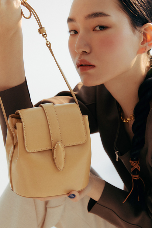 Ecor Mini Cross Bucket Bag (Mustard)