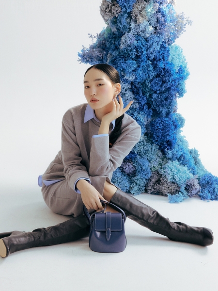 Ecor Mini Cross Bucket Bag (Blue)