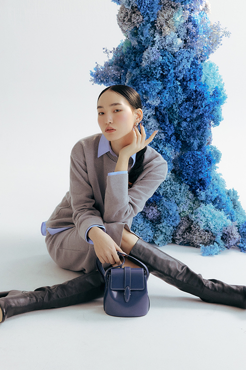 Ecor Mini Cross Bucket Bag (Blue)