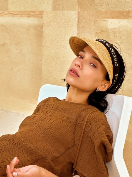 Raffia Sun Visor Cap (Natural)