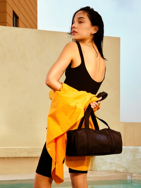 MARE Nylon Duffle Shoulder Bag (Black)
