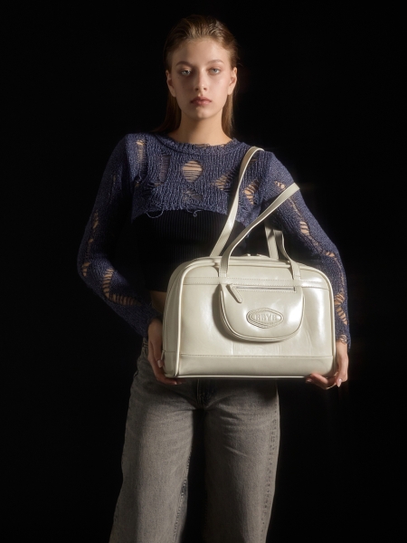 Lire Large Shoulder Bag (Ivory)