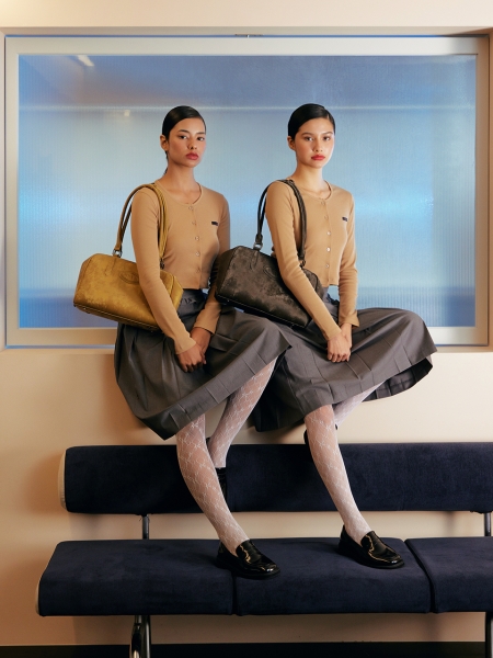 Olive Suede Shoulder Bag (Brown)