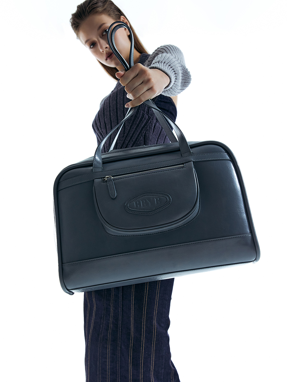 Lire Large Shoulder Bag (Smoke Blue)