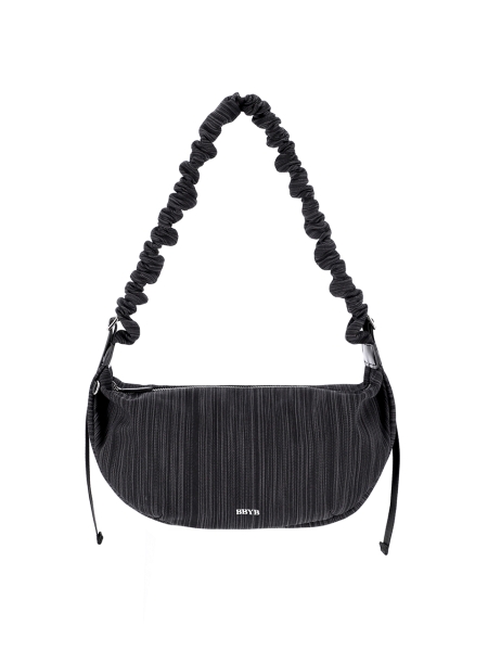 Noi Ruffle Large Shoulder Bag (Black)