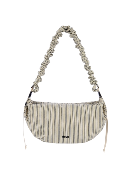 Noi Ruffle Large Shoulder Bag (Ivory)