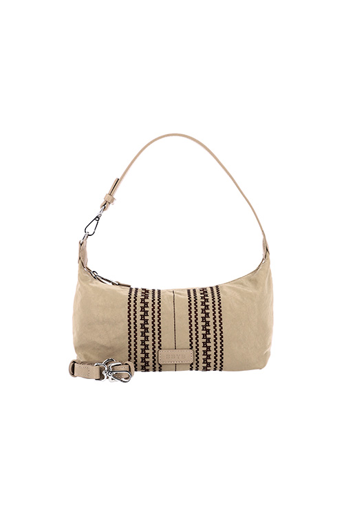 MERIDIEN Nylon Mini Shoulder Bag (Beige)