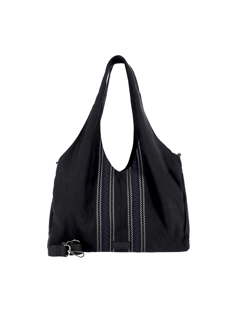 MERIDIEN Nylon Shoulder Bag (Black)