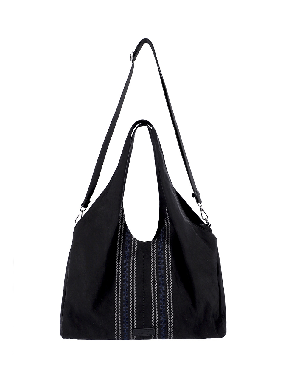MERIDIEN Nylon Shoulder Bag (Black)