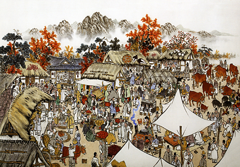 500피스 직소퍼즐 시장풍경 퍼즐라이프 PL691