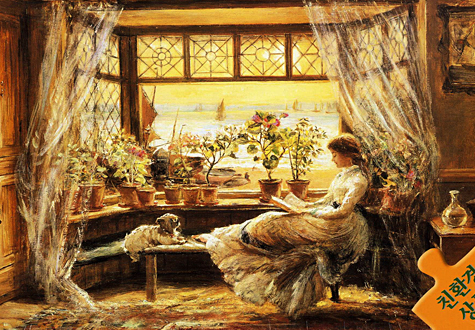 500피스 직소퍼즐 창가의 책읽는 소녀 챔버아트 CA5051