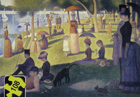 108피스 직소퍼즐 조르주 쇠라 그랑자트섬의 일요일 오후 초미니 토이앤퍼즐 TPD108-26