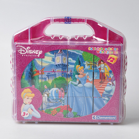 12피스 큐비퍼즐 디즈니 신데렐라 케이스손상제품 큐브퍼즐 클레멘토니