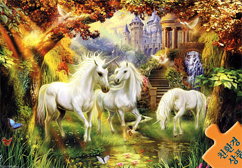 2000피스 직소퍼즐 유니콘 숲 미니조각 챔버아트