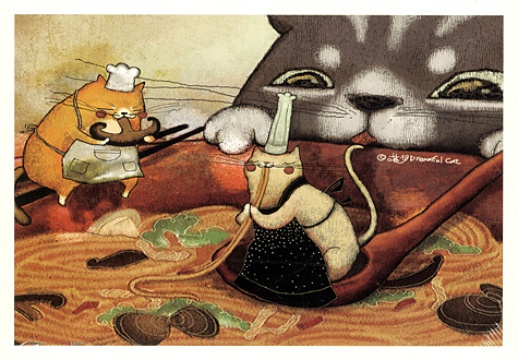 500피스 직소퍼즐 린첸이 행복한 식사 미니 플라스틱 핀투 -단종-