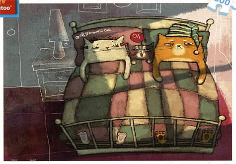 500피스 직소퍼즐 린첸이 무무 러브송 미니 플라스틱 핀투 -단종-