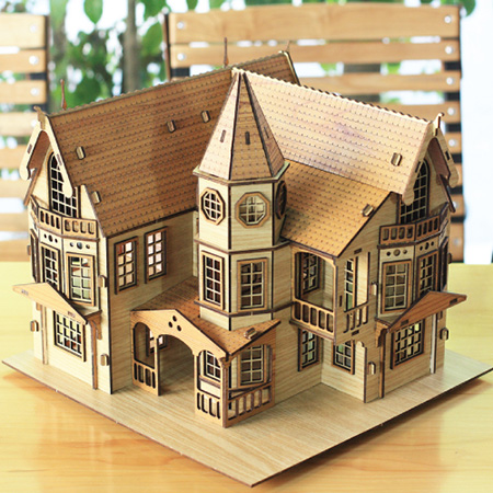 3D입체퍼즐 Fantasy Mansion 건축물 목재모형 퍼즐갤러리
