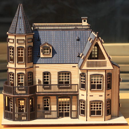 3D입체퍼즐 Laurel Town Home Black 건축물 목재모형 퍼즐갤러리