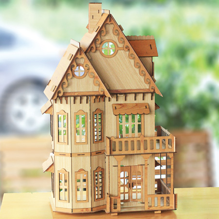 3D입체퍼즐 Gothic House 건축물 목재모형 퍼즐갤러리