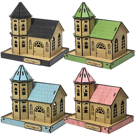 3D입체퍼즐 미니빌리지 A3 하우스 건축물 목재모형 퍼즐갤러리