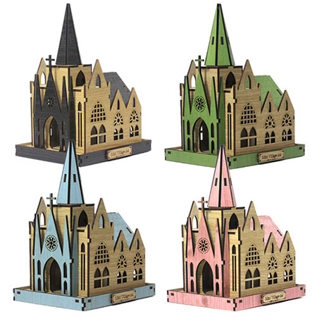 3D입체퍼즐 미니빌리지 A4 하우스 건축물 목재모형 퍼즐갤러리