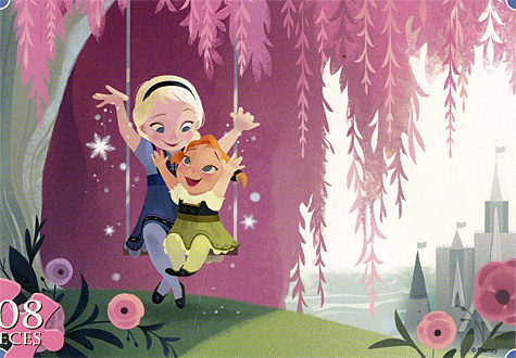 108피스 직소퍼즐 디즈니 엘사와 안나의 그네타기 텐요 TY108-767 -단종-